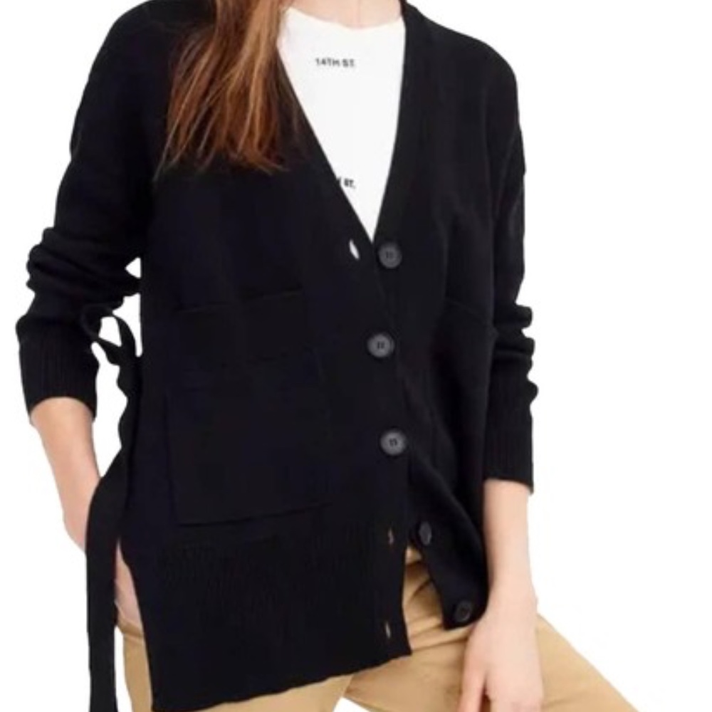 J. Crew Slouchy Tie Cardigan